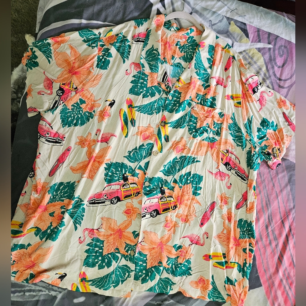 KS Island Tropical Print Men's Shirt